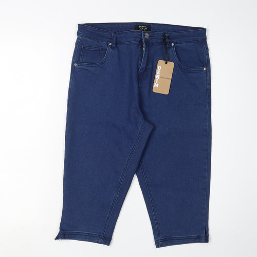 Select Women's Blue Cropped Denim Jeans Size 14