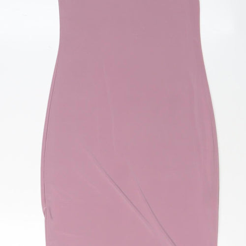 Boohoo Women's Pink Bodycon Dress - Size 6