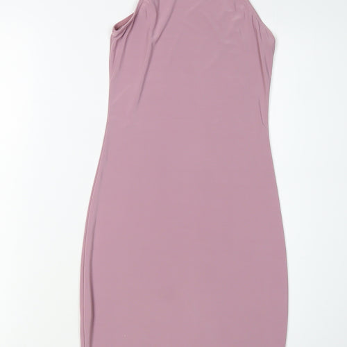 Boohoo Women's Pink Bodycon Dress - Size 6
