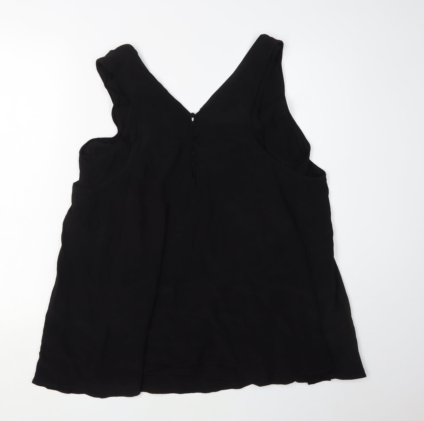 Next Women’s Black Tank Top, Size 18, Basic V-Neck