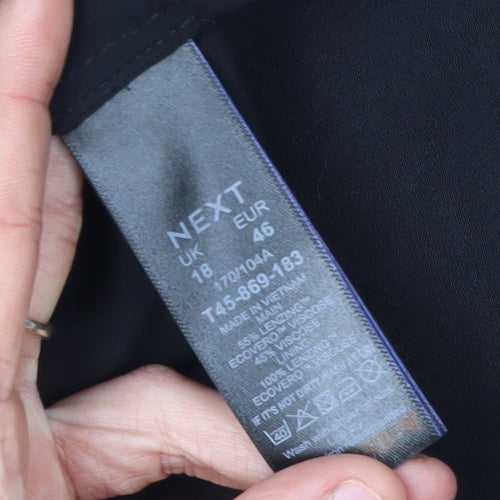 Next Women’s Black Tank Top, Size 18, Basic V-Neck