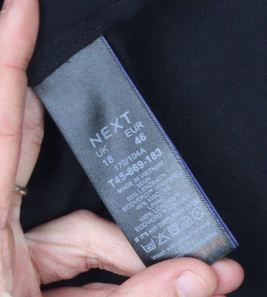 Next Women’s Black Tank Top, Size 18, Basic V-Neck