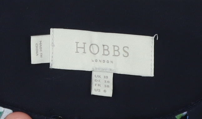 Hobbs Women's Blue Floral A-Line Midi Dress Size 18