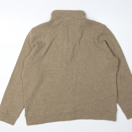 Lacoste Men's Beige XL 1/2 Zip Long Sleeve Jumper