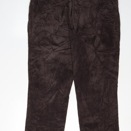 Marks and Spencer Women's Brown Corduroy Trousers, Size 16