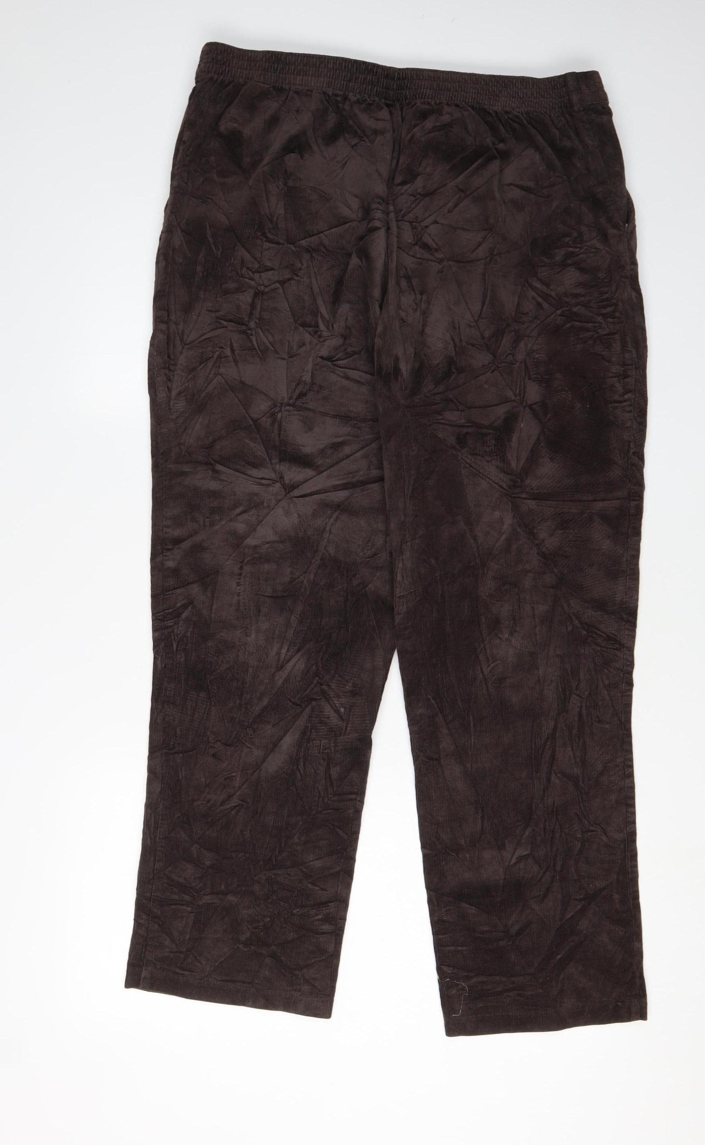 Marks and Spencer Women's Brown Corduroy Trousers, Size 16