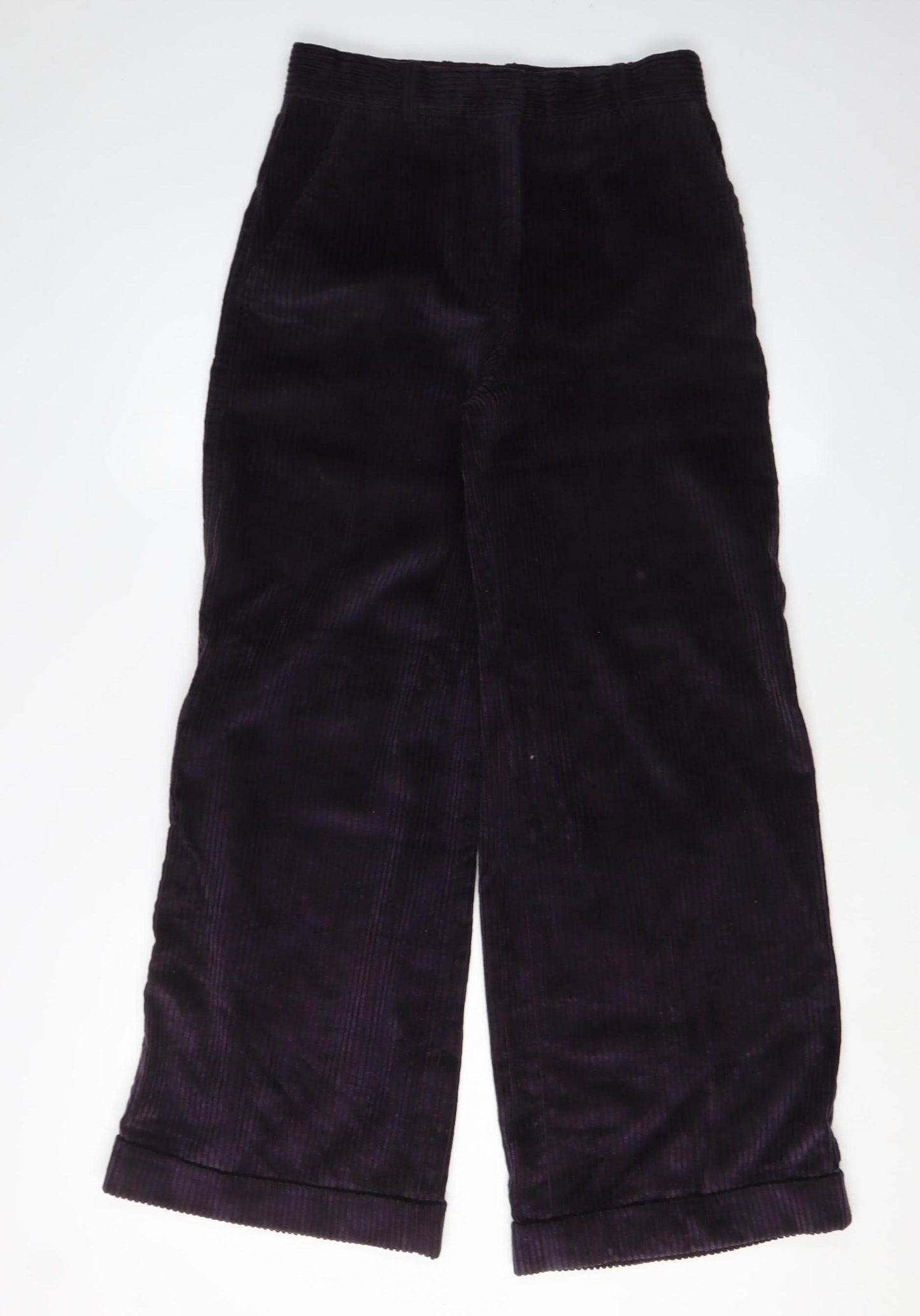COS Women's Purple Corduroy Wide-Leg Trousers Size 6