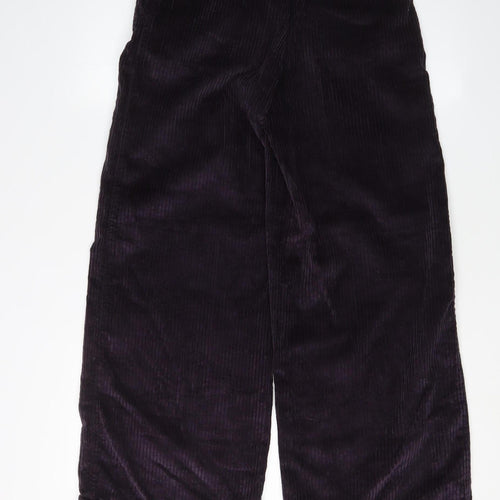 COS Women's Purple Corduroy Wide-Leg Trousers Size 6
