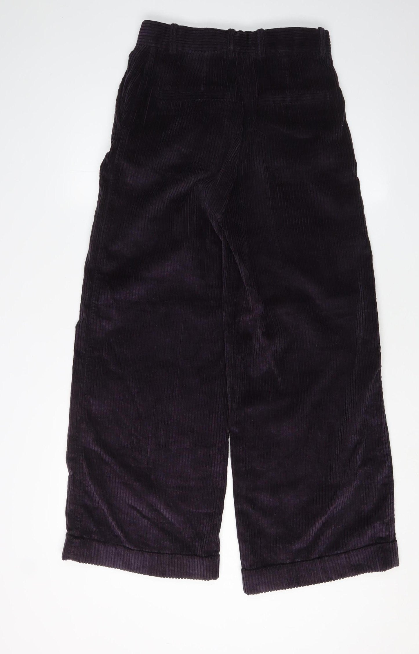 COS Women's Purple Corduroy Wide-Leg Trousers Size 6