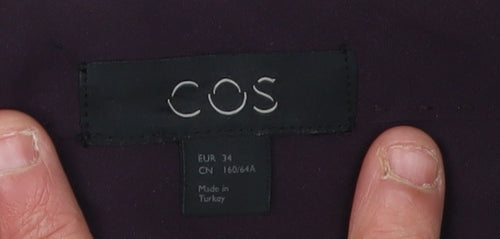 COS Women's Purple Corduroy Wide-Leg Trousers Size 6