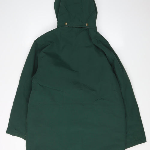 Lands' End Women's Green Hooded Parka Jacket - Size S