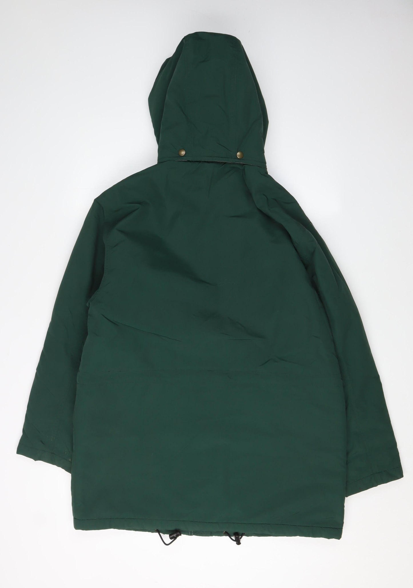 Lands' End Women's Green Hooded Parka Jacket - Size S