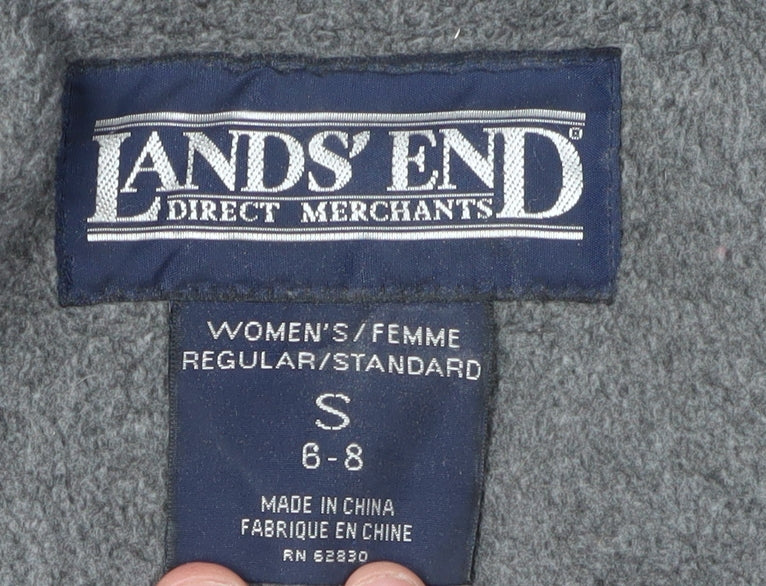 Lands' End Women's Green Hooded Parka Jacket - Size S