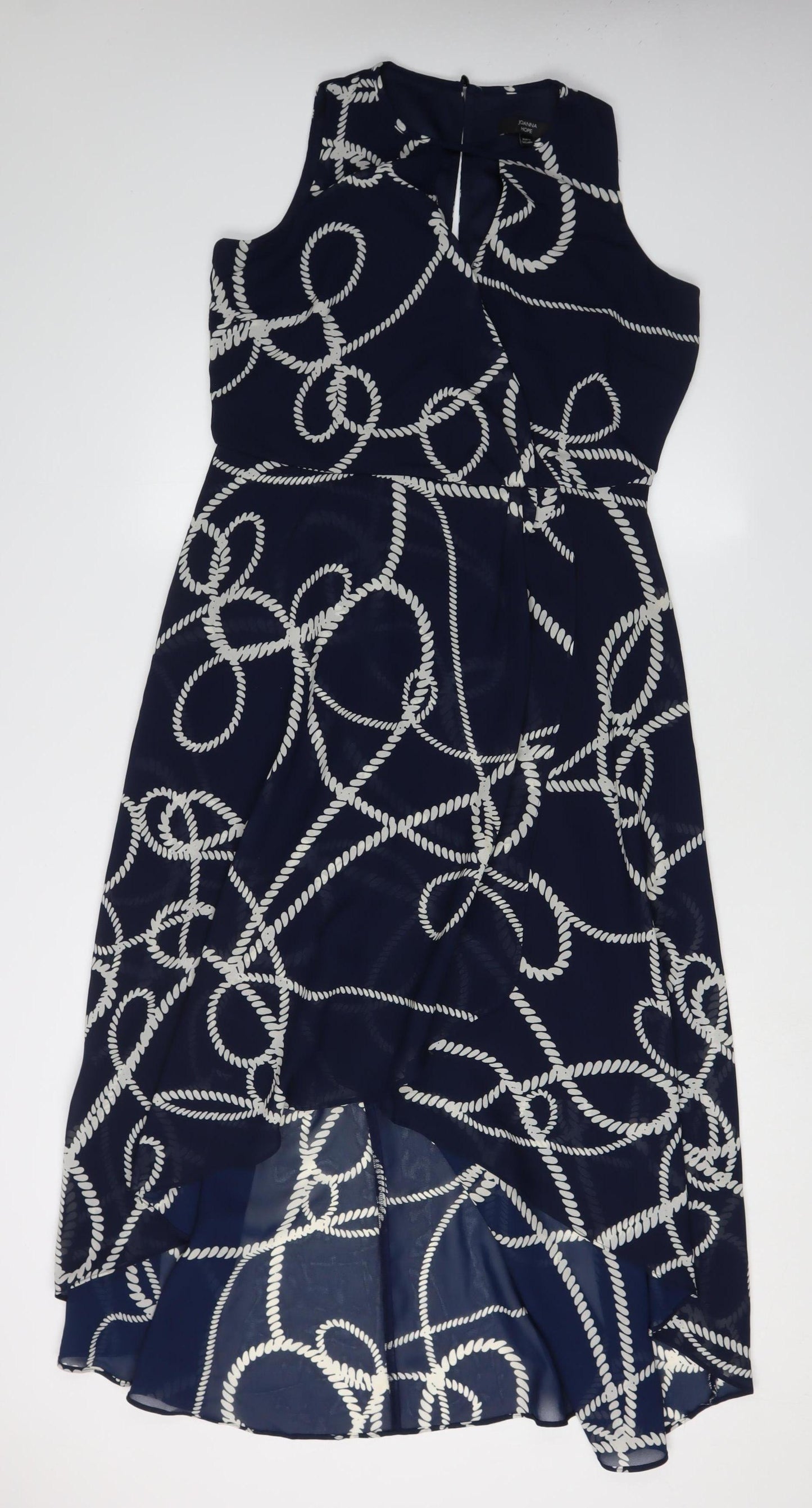 Joanna Hope Women's Blue A-Line Midi Dress Size 12