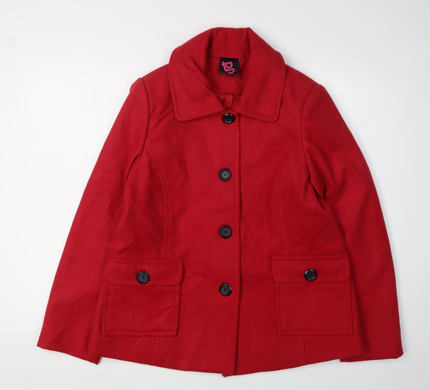 TG Women's Red Basic Jacket Size 16, Autumn/Winter