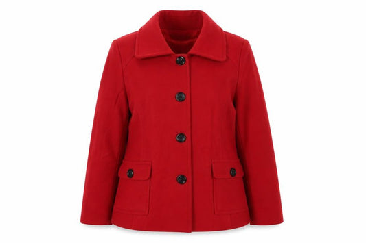 Front view of TG Women's Red Basic Jacket, size 16, Autumn/Winter