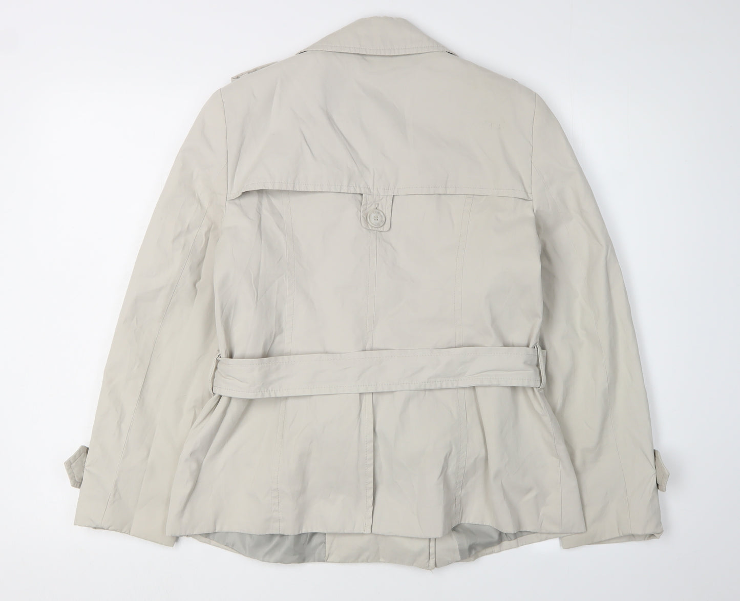 Debenhams Women's Beige Trench Coat Size 12 Petites