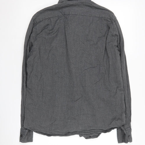 J. Crew Men's Grey Button-Up Shirt, Medium