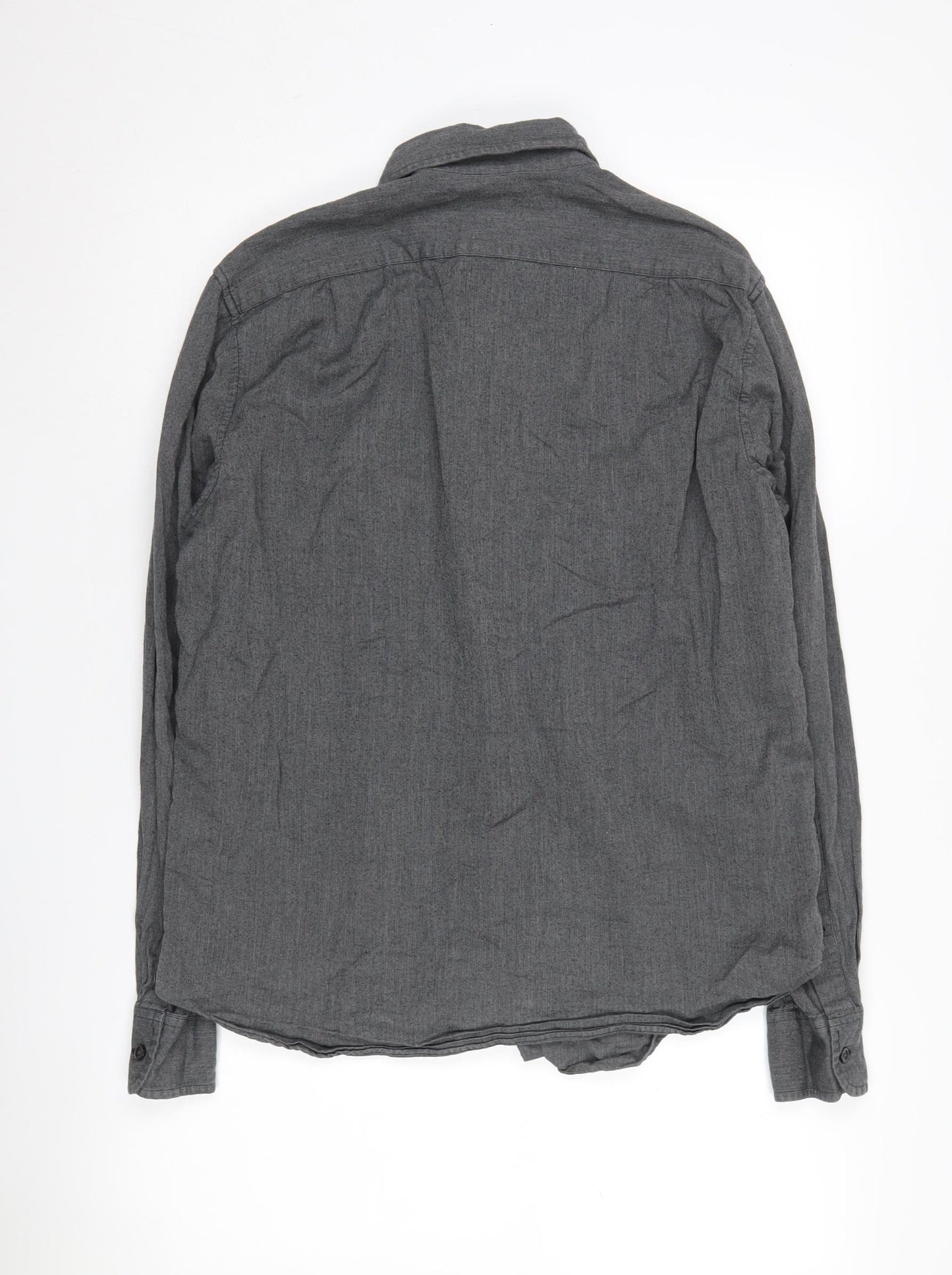 J. Crew Men's Grey Button-Up Shirt, Medium