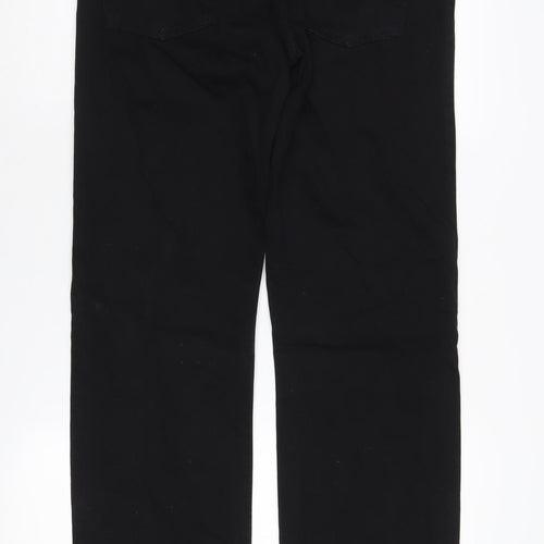 Zara Men Black Straight Jeans Size 42 with Pockets