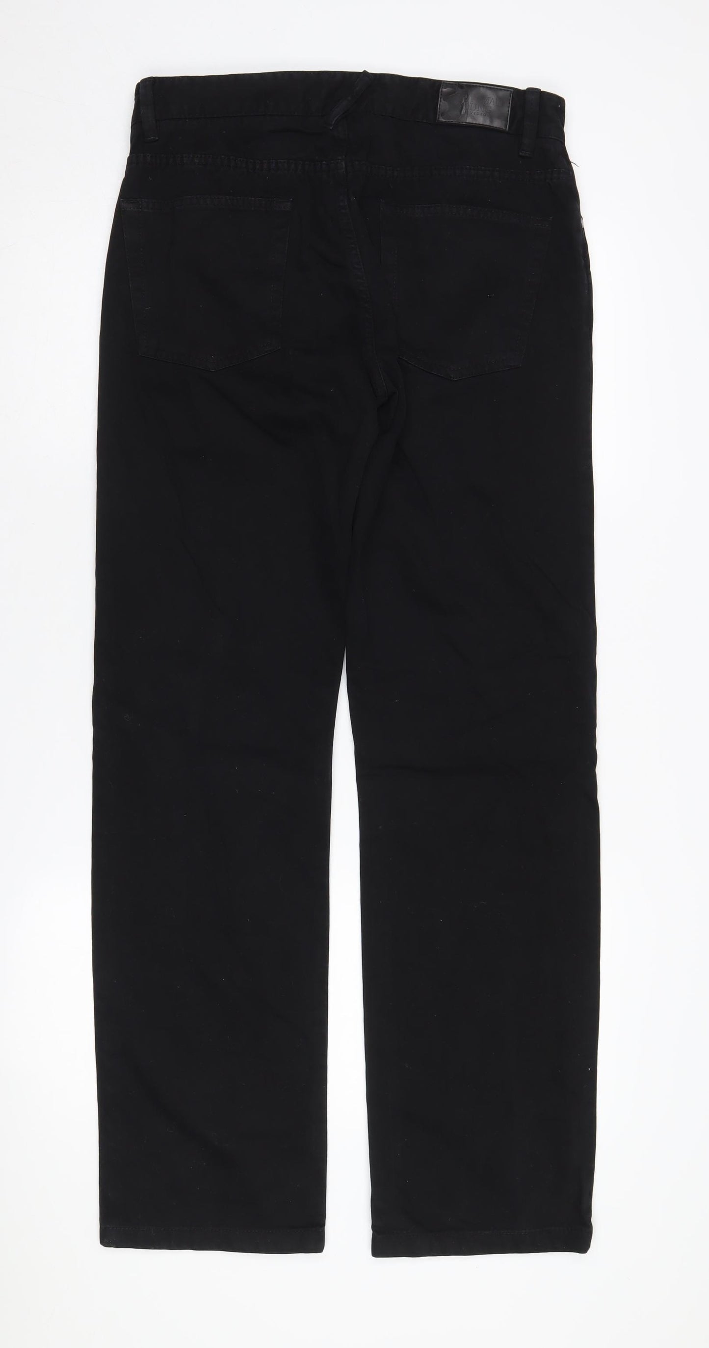Zara Men Black Straight Jeans Size 42 with Pockets
