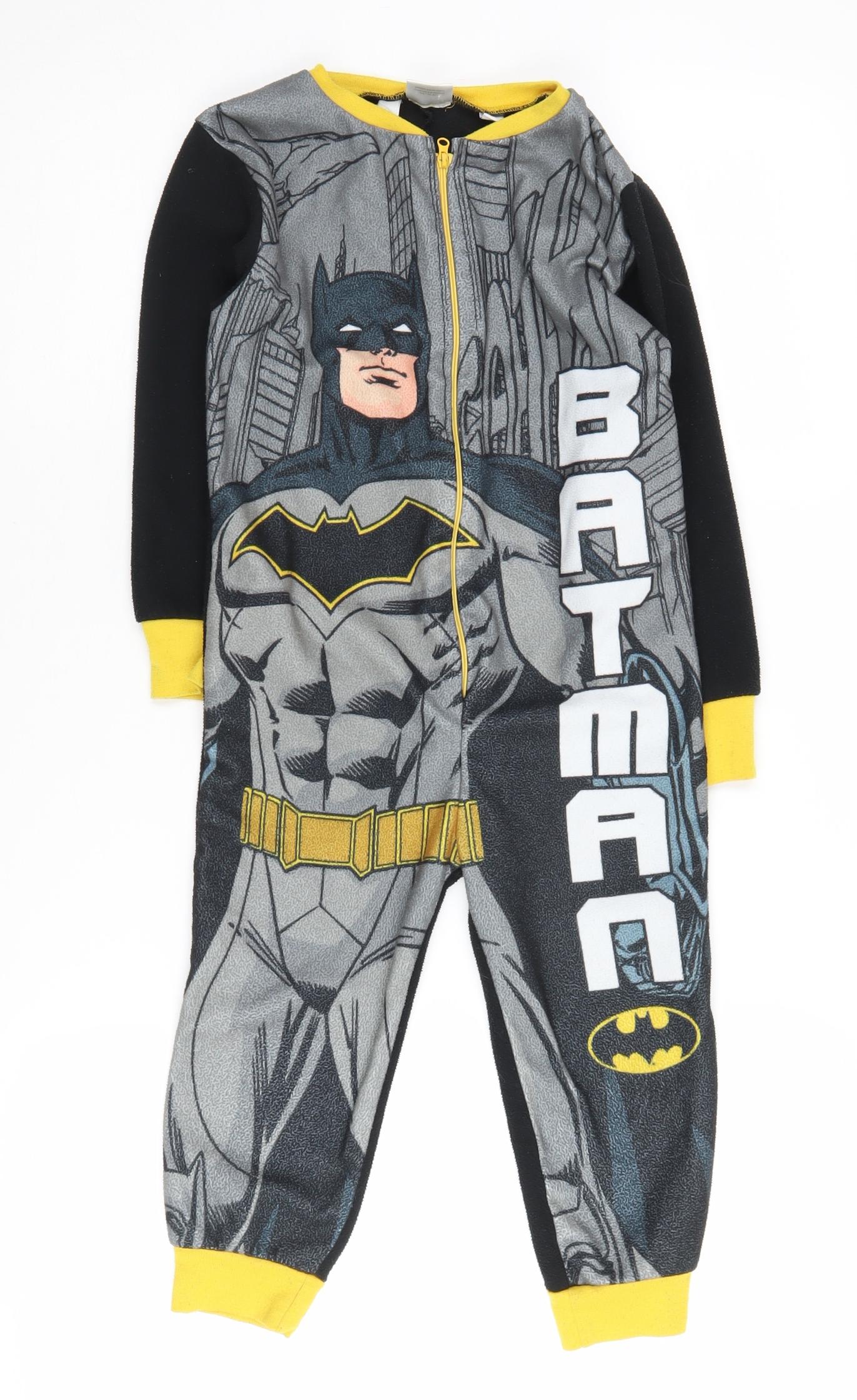 Boys Batman Black One Piece Pyjama 4-5 Years