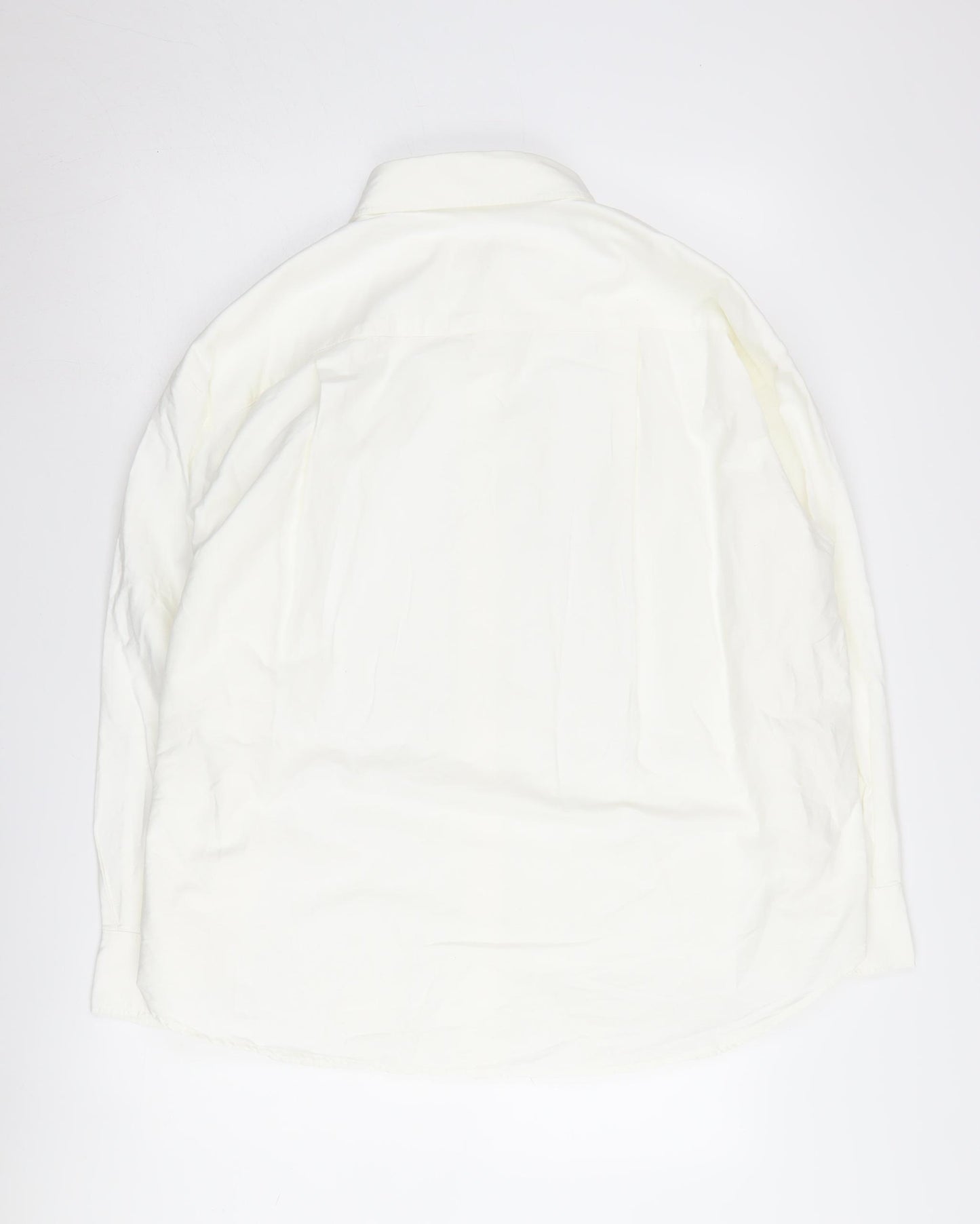 H&M Men's White Long Sleeve Button-Up Shirt L