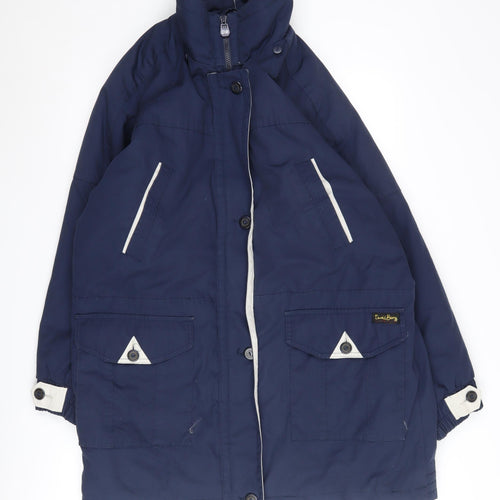 David Barry Women's Blue Parka Jacket Size 16