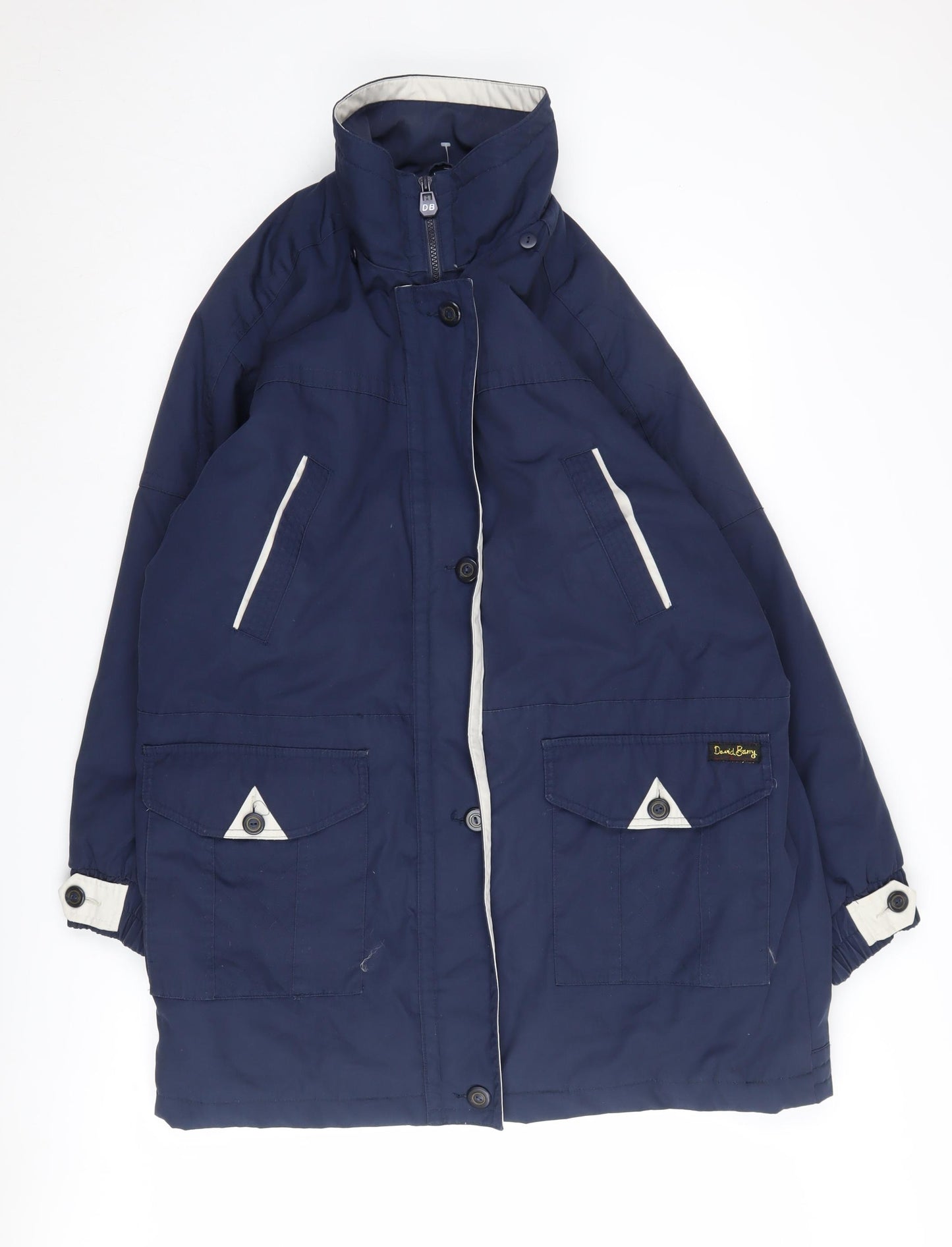 David Barry Women's Blue Parka Jacket Size 16