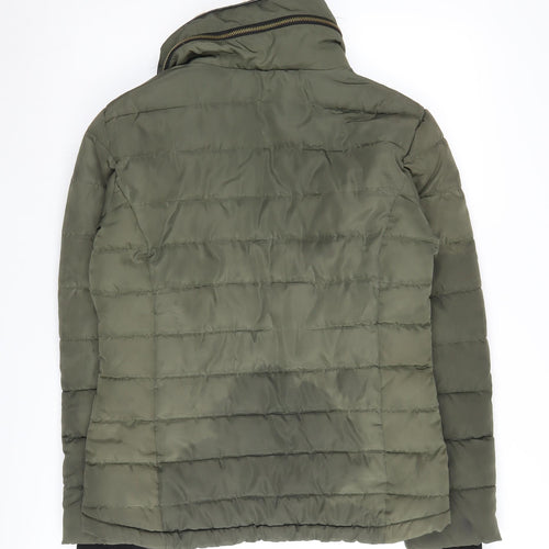 Dorothy Perkins Women's Green Puffer Jacket Size 10