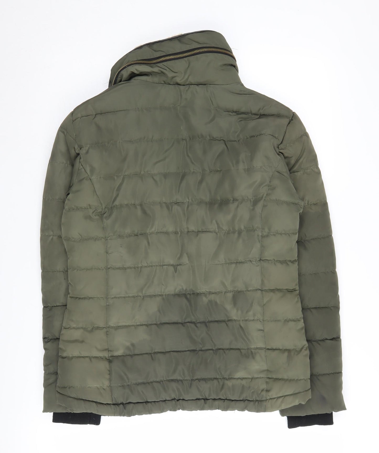 Dorothy Perkins Women's Green Puffer Jacket Size 10