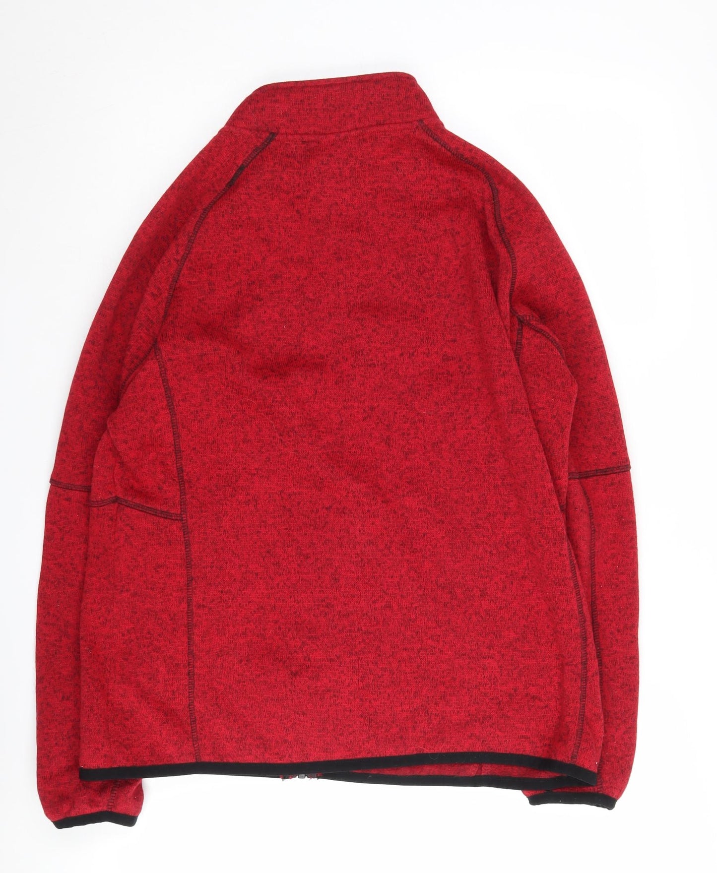 Damart Women's Red Fleece Jacket Size L Casual Classic