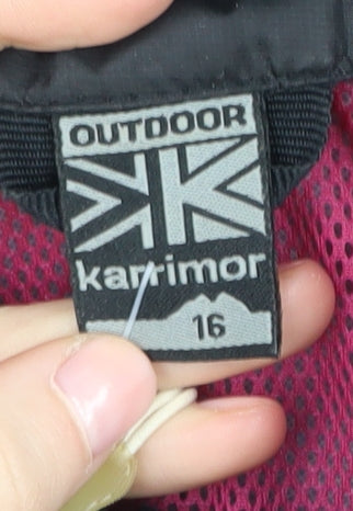 Karrimor Women's Black Hooded Rain Jacket Size 16