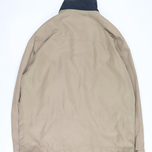 EWM Men's Beige Mid-Length Zipped Jacket M