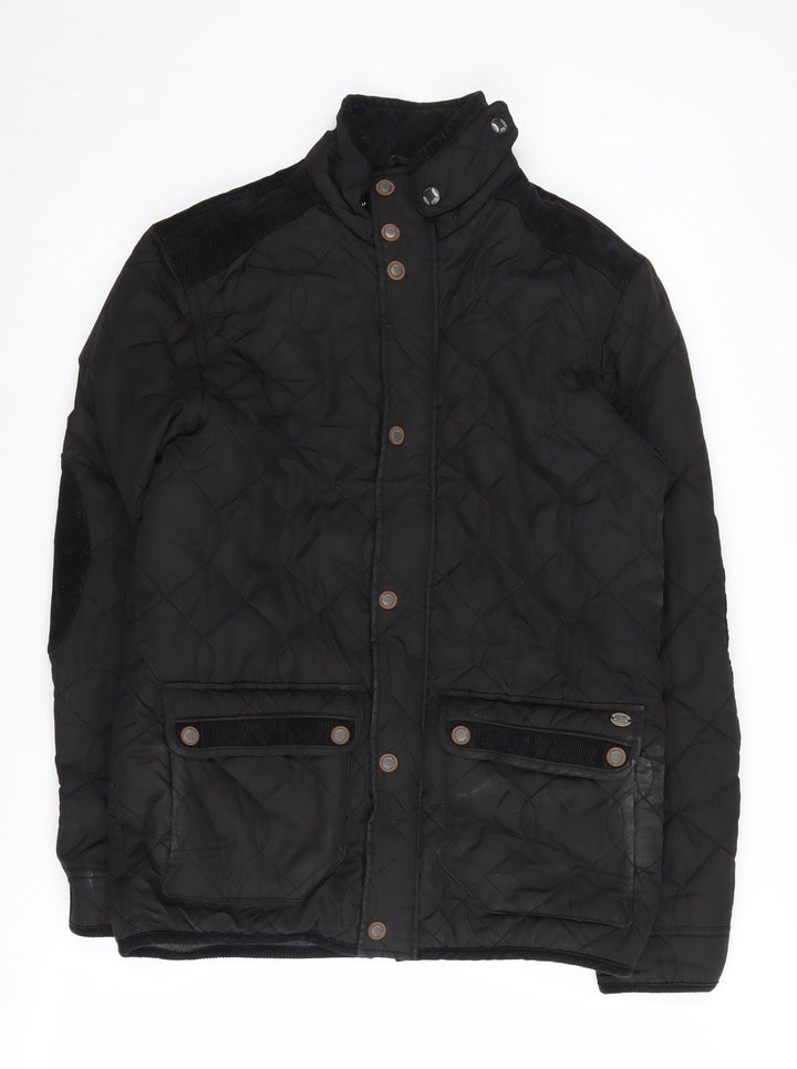 Next Men's Black Quilted Jacket S Casual