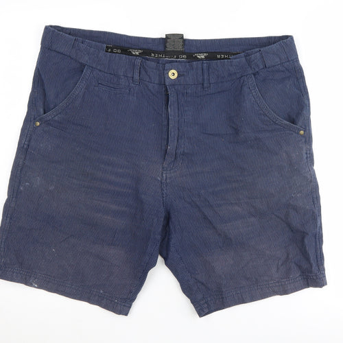 Trespass Men's Blue Chino Shorts, Size L, Striped Corduroy
