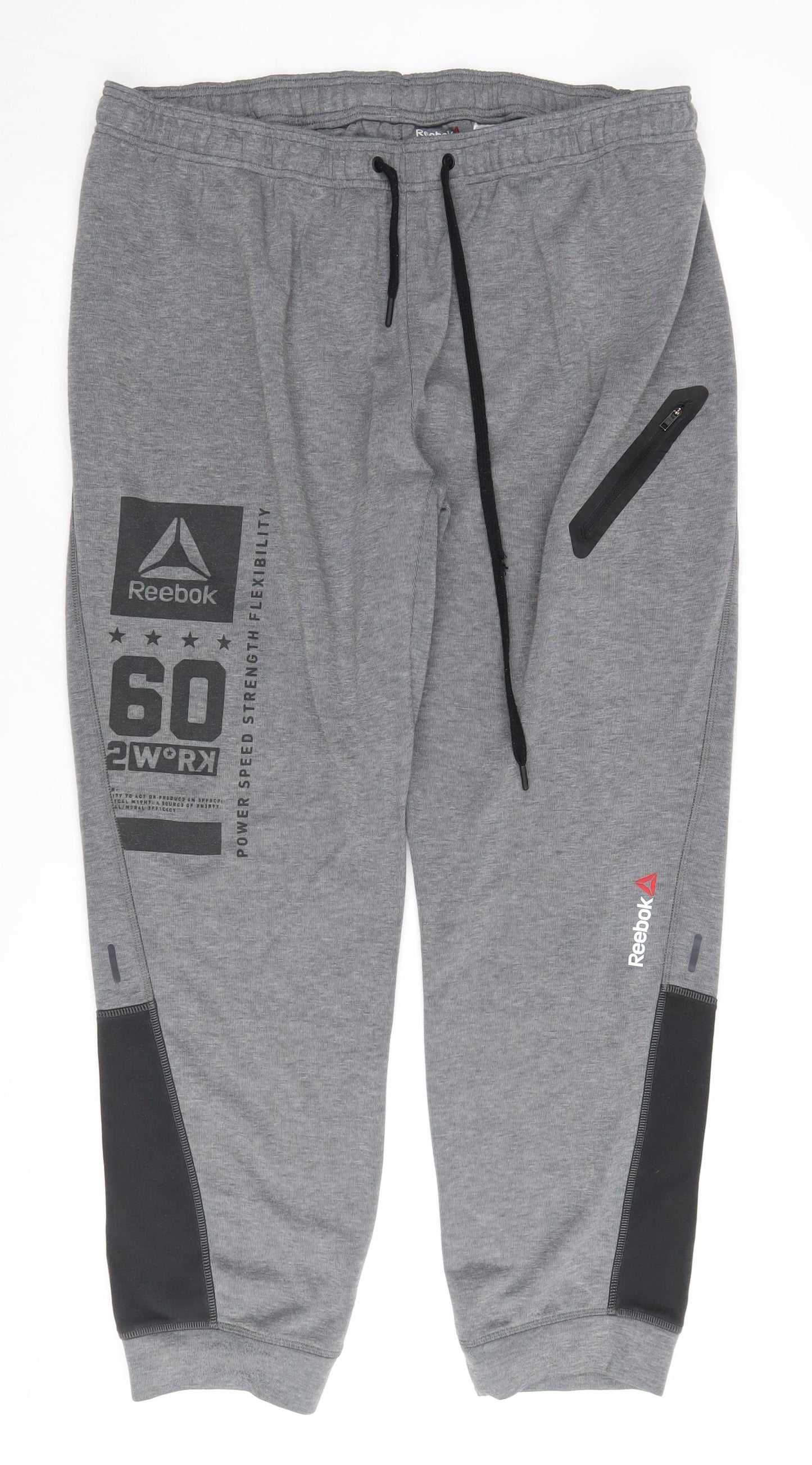 Reebok Men's Grey Jogger Trousers 2XL Activewear