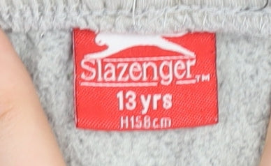 Slazenger Boys Grey Jogger Trousers 13 Years