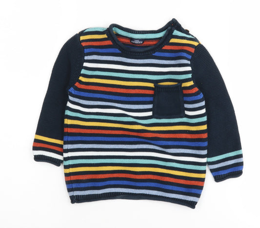 Next Boys Multicoloured Striped Pullover Jumper 2 Years