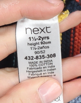 Next Boys Multicoloured Striped Pullover Jumper 2 Years