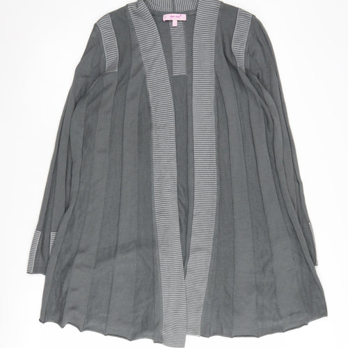 Marks and Spencer Women's Grey Striped Cardigan Size 18