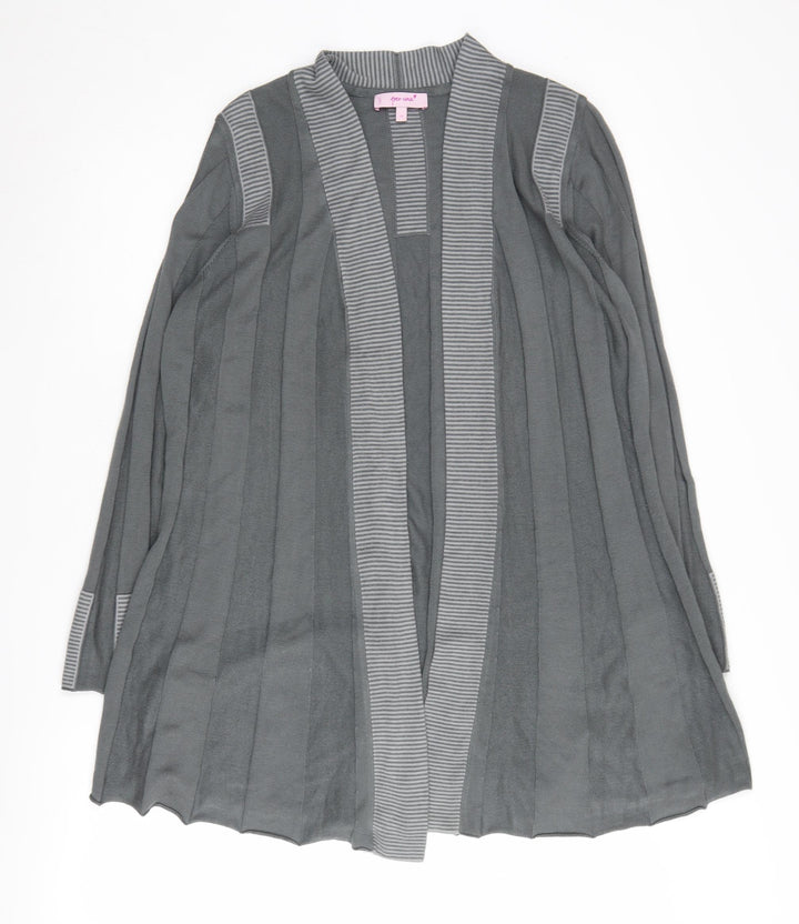 Marks and Spencer Women's Grey Striped Cardigan Size 18