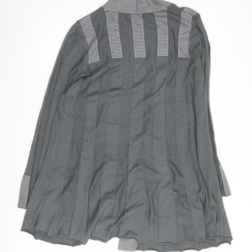 Marks and Spencer Women's Grey Striped Cardigan Size 18