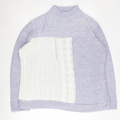 Damart Women's Multicoloured XL Mock Neck Pullover Jumper