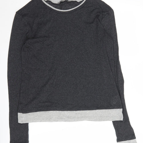 Zara Women's Grey Pullover Crew Neck Jumper Size 12