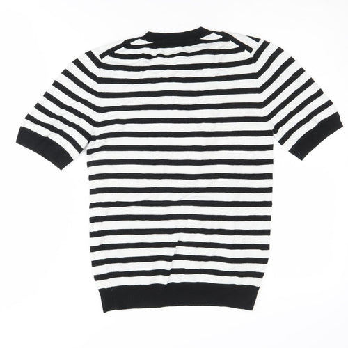 Zara Women's Black Stripe Pullover Jumper Size 12