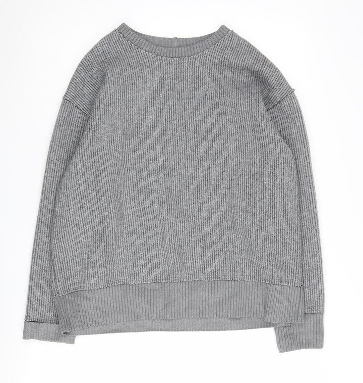 Zara Women's Grey Pullover Jumper, Size L