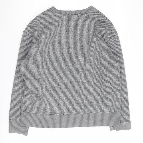 Zara Women's Grey Pullover Jumper, Size L