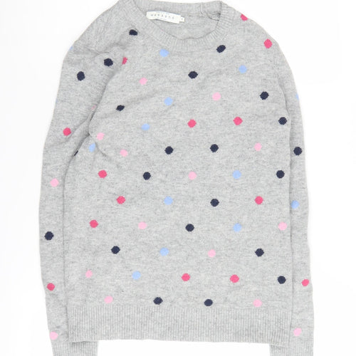 John Lewis Weekend Grey Polka Dot Women's Pullover Jumper