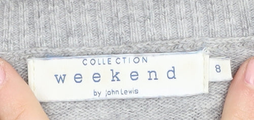 John Lewis Weekend Grey Polka Dot Women's Pullover Jumper